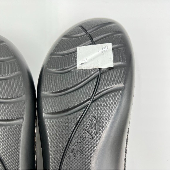 Clarks Women Size 9 Ashland Bubble‎ Snakeskin Print Black Comfort Loafers Shoes - Picture 11 of 12